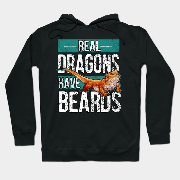 Real dragons have beards, bearded dragon Hoodie by Ryuvhiel
